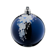 Load image into Gallery viewer, Navy & White Floral Mirror Ornaments