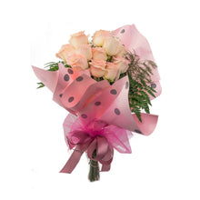Load image into Gallery viewer, Blush Longstem Roses in Premium Waterproof Floral Wrap