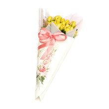 Load image into Gallery viewer, Long Stem Ecuadorian Roses in Handpainted Decorative Cone
