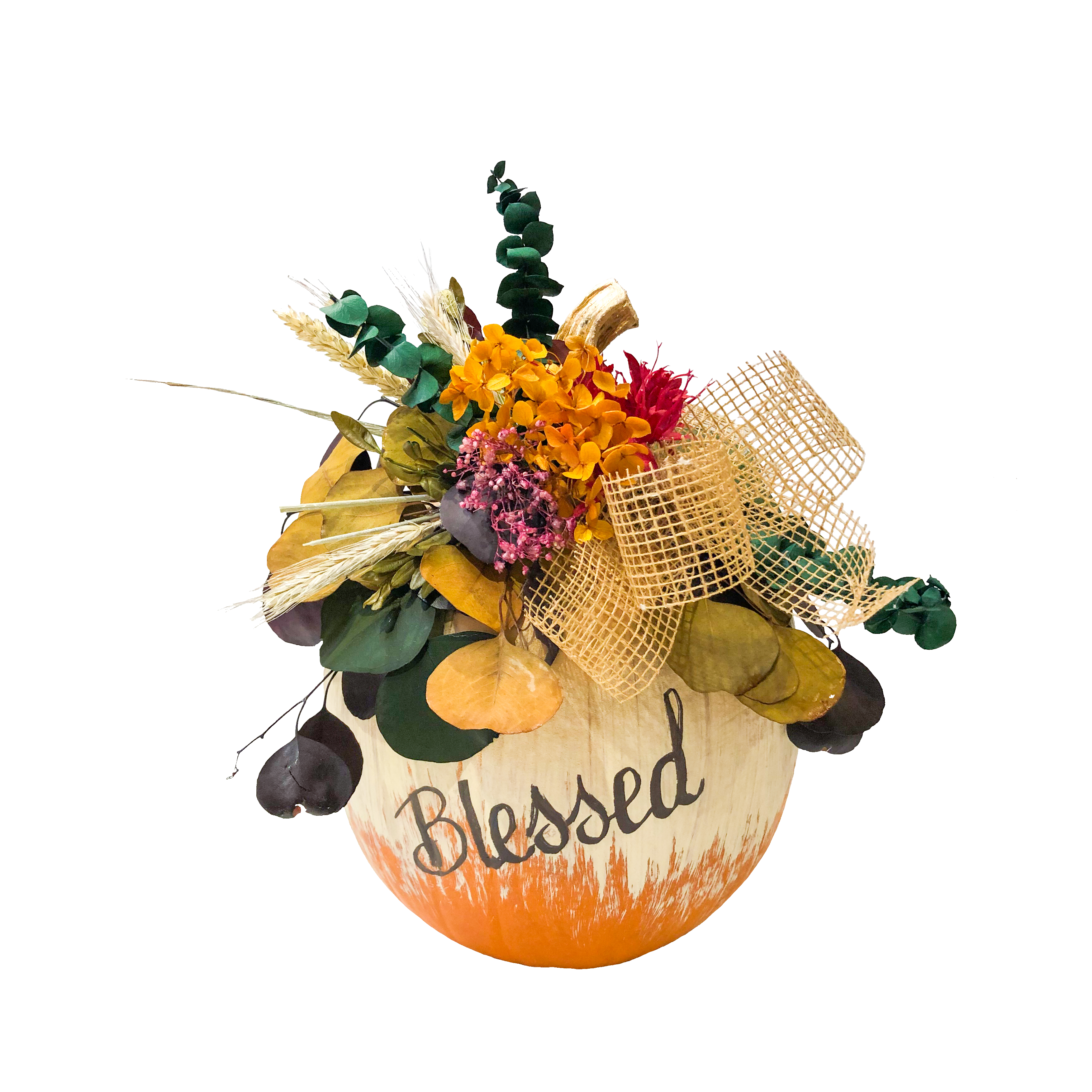 Floral Pumpkin Arrangement