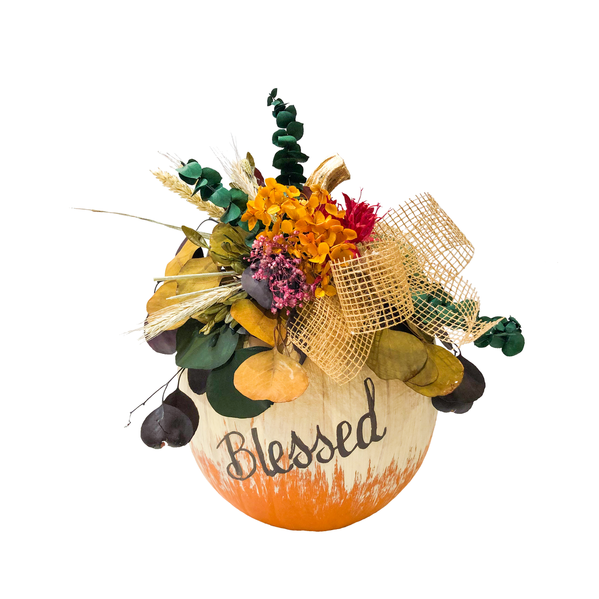 Floral Pumpkin Arrangement