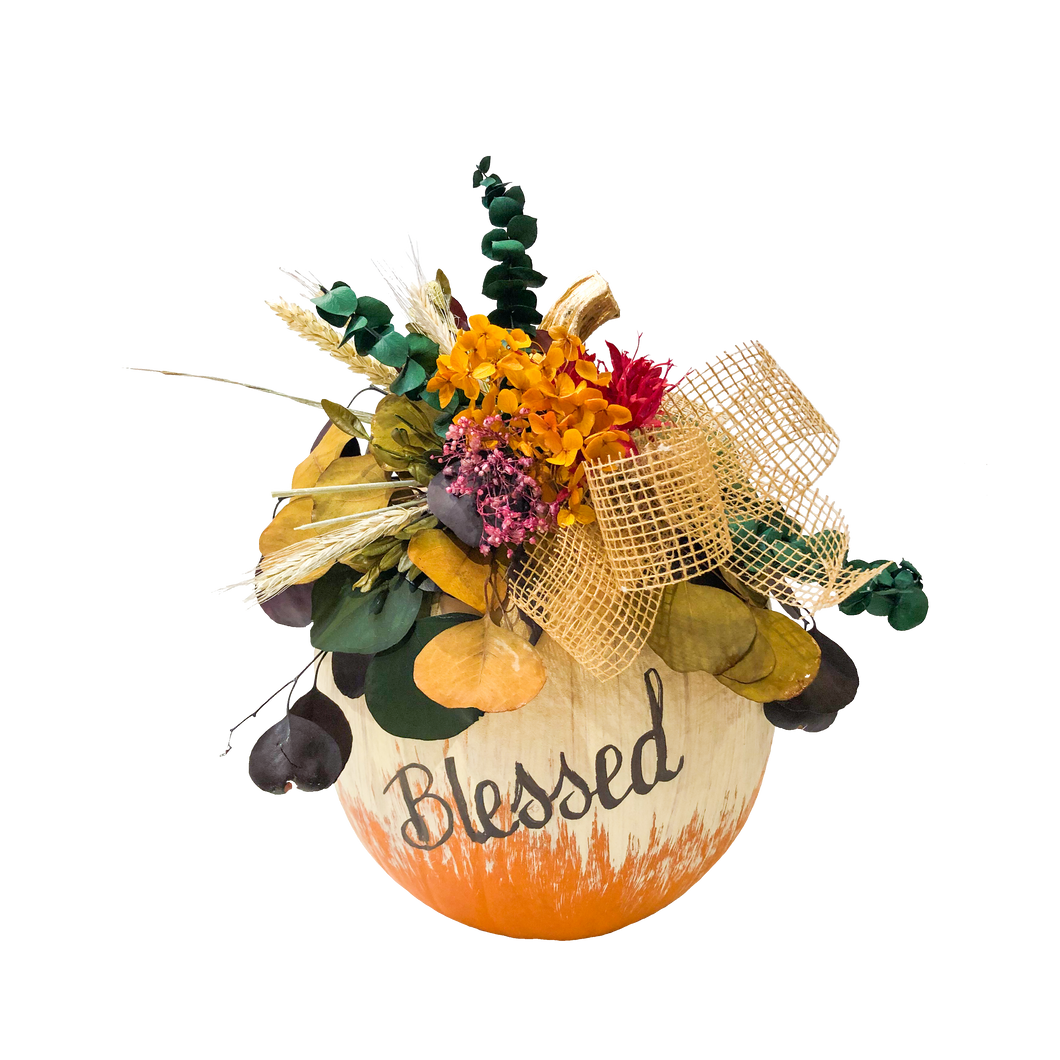 Floral Pumpkin Arrangement