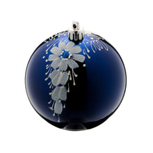 Load image into Gallery viewer, Navy &amp; White Floral Mirror Ornaments
