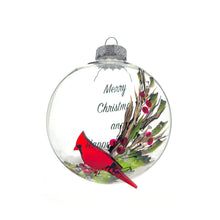 Load image into Gallery viewer, Clear Glass Cardinal Ornament
